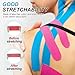PATIKIL 5.5 Yard x 3 Inch Kinesiology Tape, 3 Roll Adhesive Cotton Sports Muscle Support Tapes Waterproof Elastic Tape for Knee Ankle Wrist Shoulder, Black