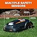 MowRo Robot Lawn Mower, Mows Up to 1/4 Acre, Updated 2025 Programming, Adjustable Cutting Height, Self Installation Kit Included, 50% Slope, Low Noise (65dBA) and Rain Sensor