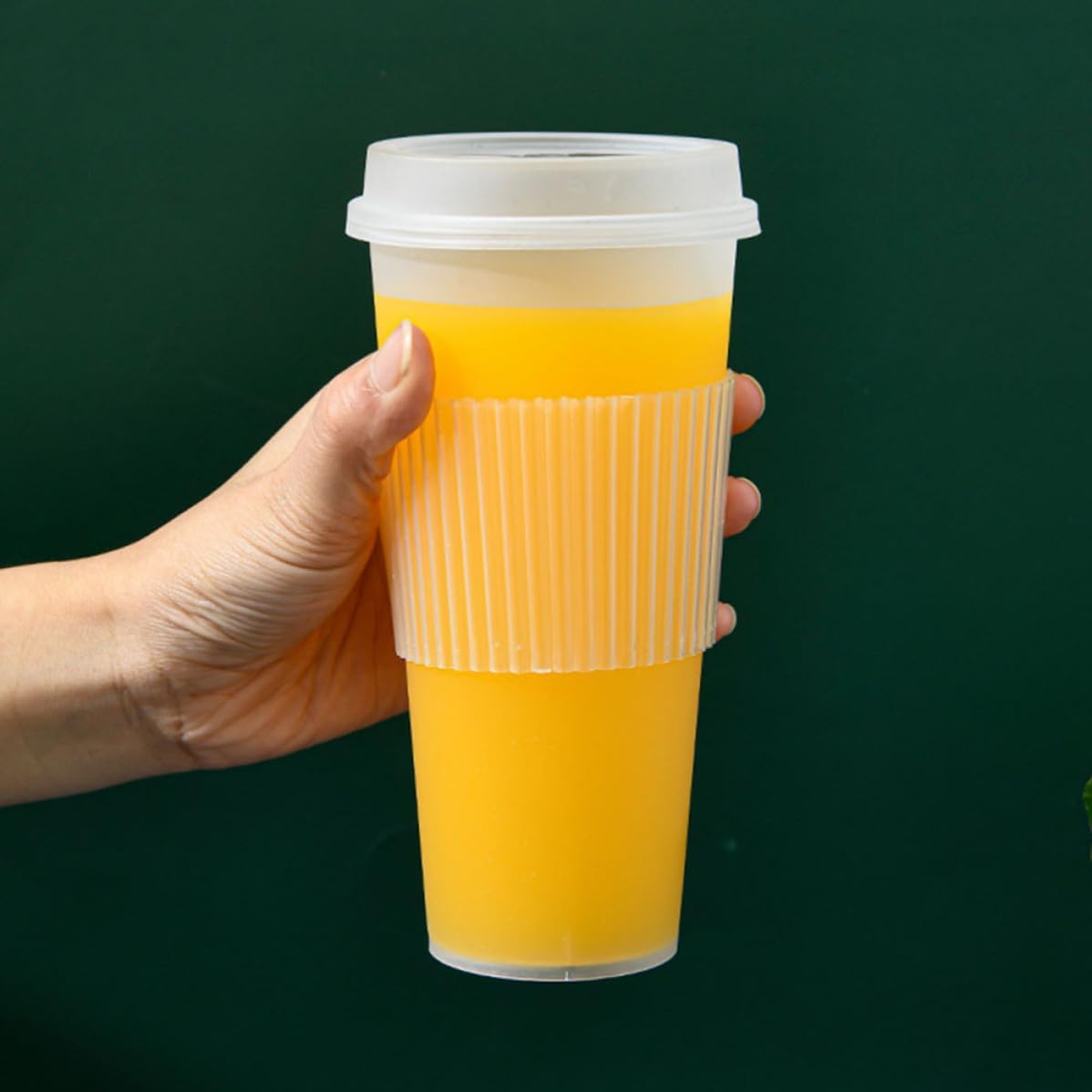 50pcs Coffee Cup Sleeves Plastic Non Slip Grip for Tumblers