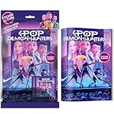 Álbum KPOP DEMON HUNTERS con 2 Fundas + Póster de Regalo, Pack Inicial, Pegatinas Oficiales de Netflix