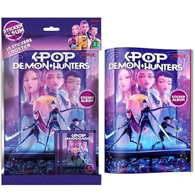 Álbum KPOP DEMON HUNTERS con 2 Fundas + Póster de Regalo, Pack Inicial, Pegatinas Oficiales de Netflix | Ya disponible en tu tienda friki favorita! En mundofriki.es!