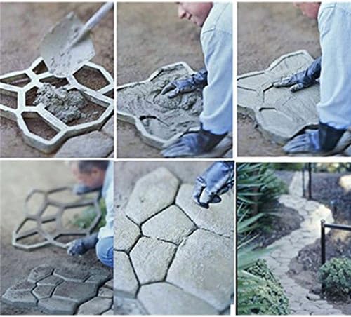 SUPERCART® Large 42x42 CM DIY Walk Maker Concrete Molds Plastic Paving Moulds Path Maker Mold for Tile Reusable Mould Concrete Cement Stone Walk Paving Stepping Stones Paver Pavement for Garden Home Yard Lawn