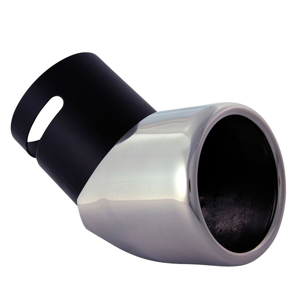 Embout D’échappement Acier/noir – Diamètre 70 Mm, Longueur 170 Mm – Joint Adaptable 35-66 Mm – Pour Customisation Voiture
