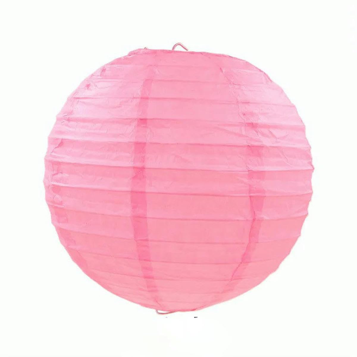 Round Paper Lanterns, Round Hanging Paper Lanterns Multicolor 10-40cm(Pink,35cm(14inch))