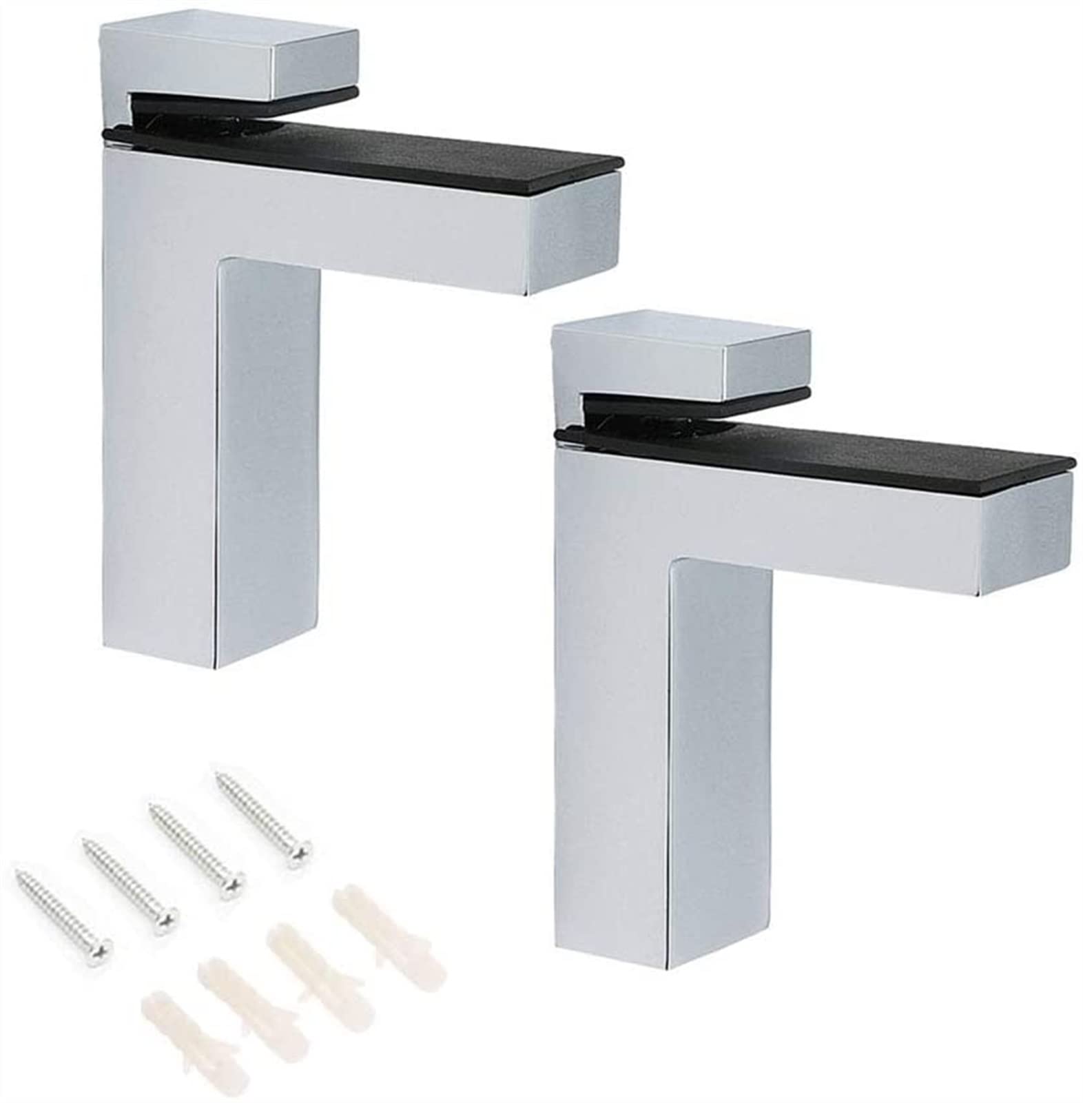 Support de verre réglable 2-3 8mm épais pour fixation stable de tablette de bain