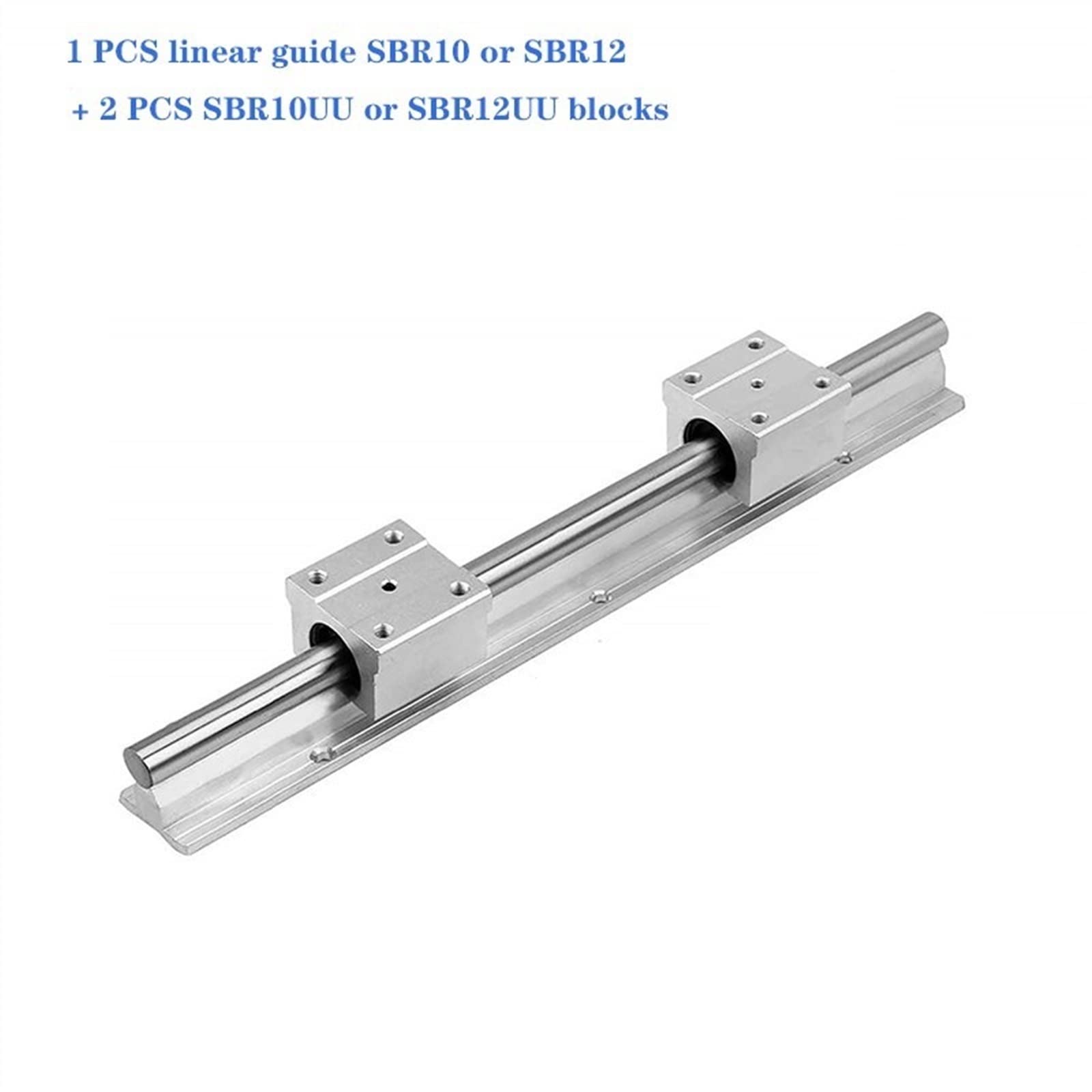 SBR Carril Lineal SBR10 SBR12 Longitud 200-1000mm guía Lineal SBR10 o SBR12 SBR10uu o SBR12uu Bloques 1 Juego (Color : Sbr12uu, Size : 150mm)