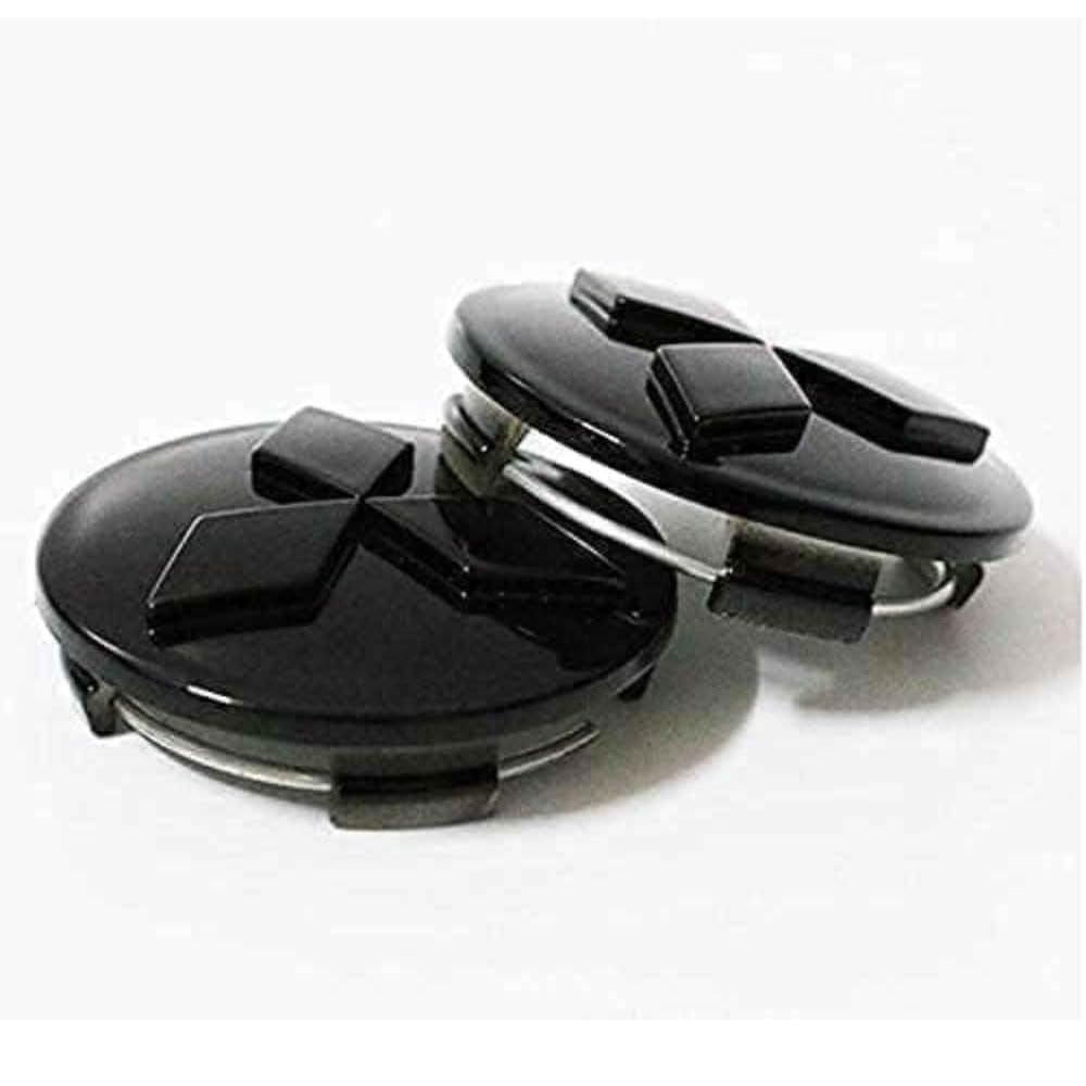 HNJDM 4Pcs Car Hub Centre Caps for Mitsubishi Grandis Fortls ASX Colt Outlander Lancer 60mm, Waterproof Wheel Caps Dust Hub Caps Wear-Resistant Wheel Hub Covers Wheel Accessories