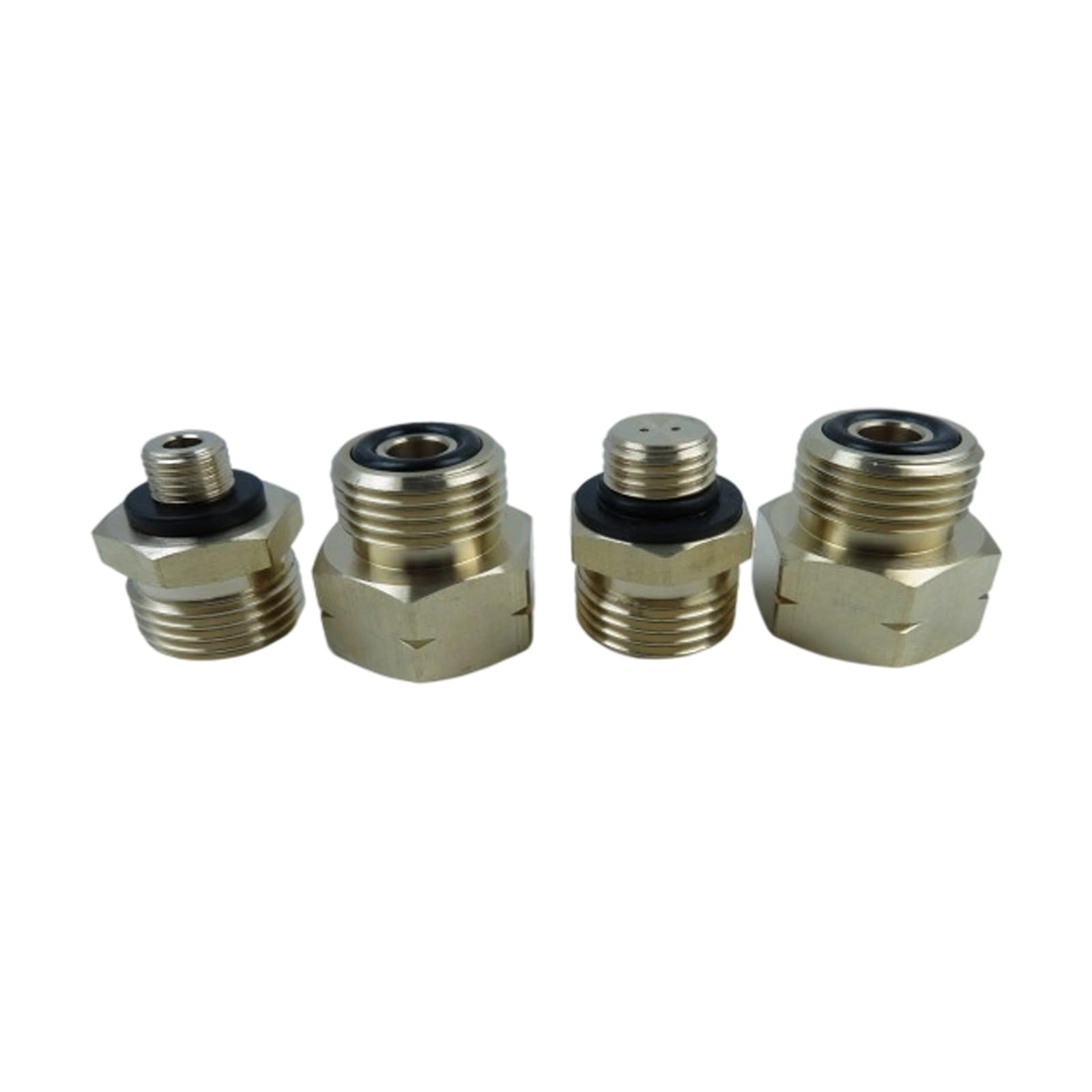 4Pcs Cylinder Connection Adapter Brass Hexagonal Connector Universals Fitting Refill Adapter Replacement Brass Hexagonal Connector