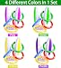 [16 Score Rings ] 4 Pack Easter Inflatable Bunny Rabbit Ears Ring Toss Game ​Easter Basket Stuffers for Kids Party Games Inflatable Gifts for Indoor Outdoor Toys Party Supplies Family Game