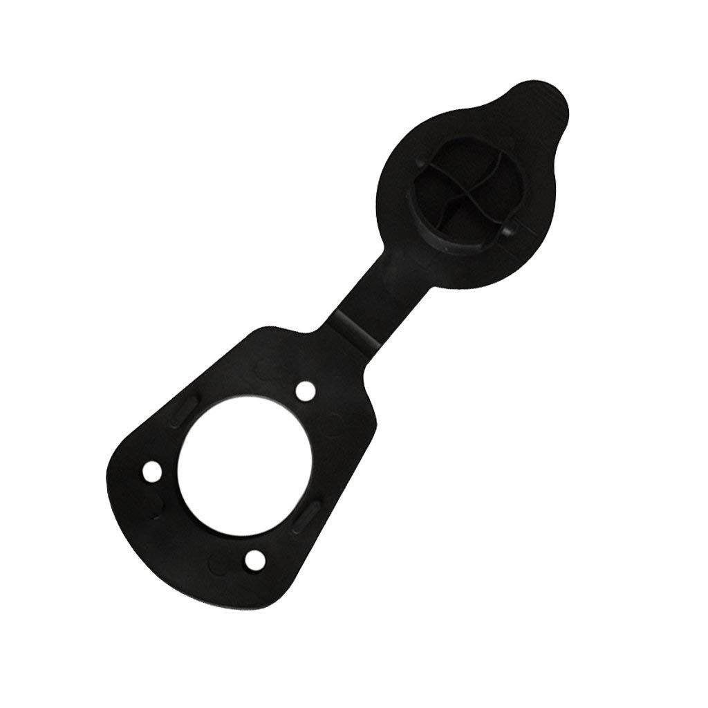Juego de 6 Tapas Negras y Tapa de Junta para Soporte de caña de Pescar, Kayak, Canoa, Barco, Herramienta de Accesorios