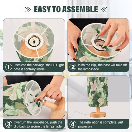 Lámpara de Mesa USB Verde Oscuro Azalea Illustration miniatura 4