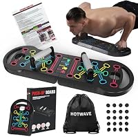 HOTWAVE Push Up Board Fitness,Foldable 20 in 1 Push Up Bar at Home Gym,Pushups Handles for Floor,Portable Workout Equipment