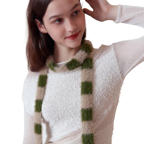 SUNDSGT Skinny Scarf Neckerchief Knit Striped Scarf for Women Fashion Cute Accessories Spring Fall Winter2