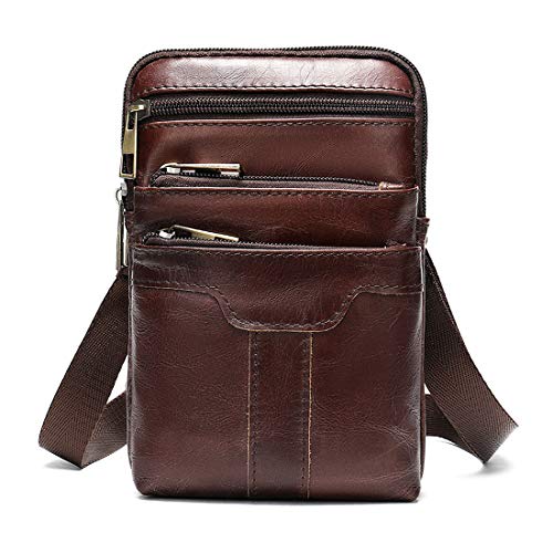Leather Cell Phone Belt Messenger Pouch
