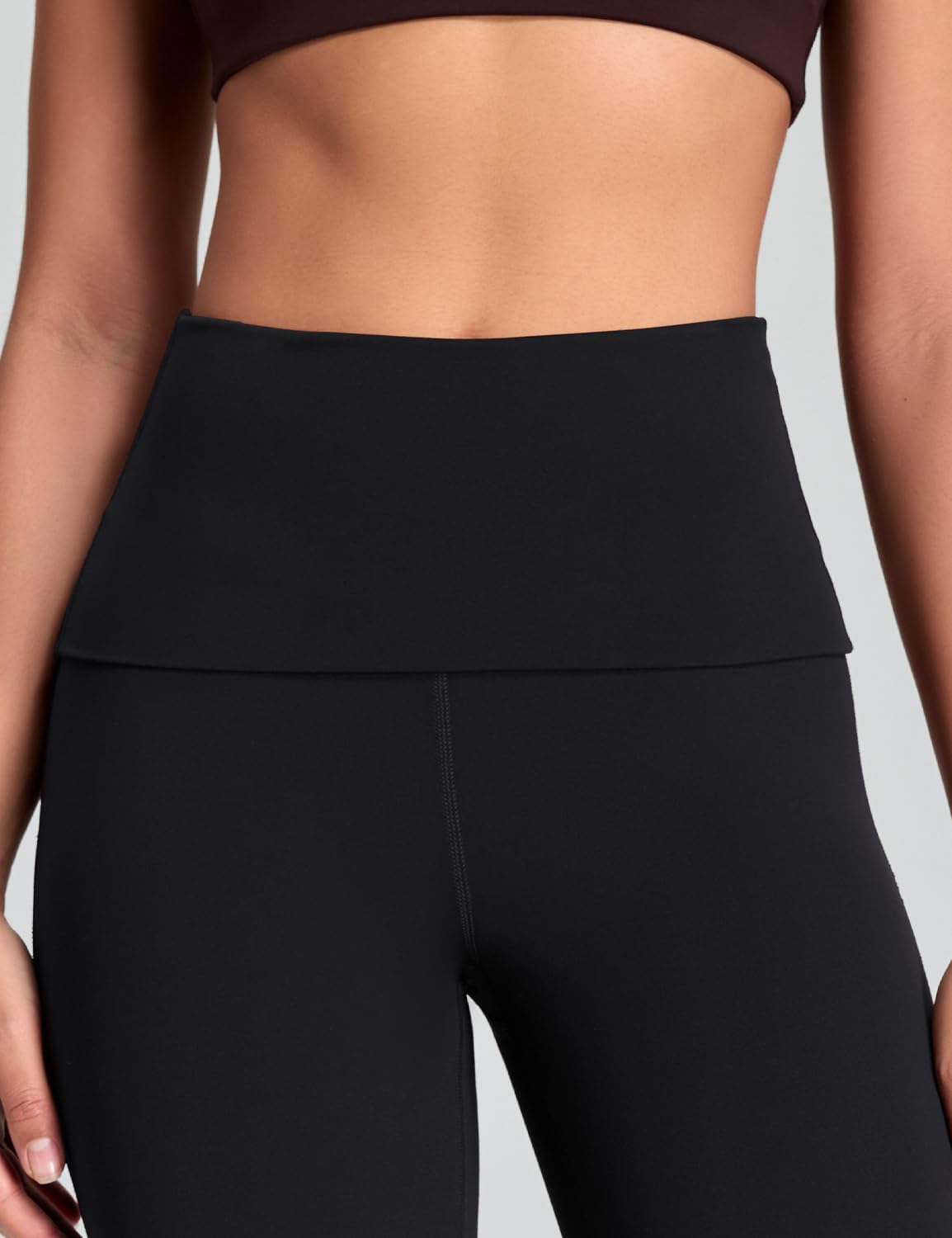 HeyNuts Mellow Fold Over Flare Leggings 29"/30.5"/32.5"/34.5", High Waisted Tummy Control Bootcut Y2K Foldover Yoga Pants