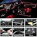 DEHERANE Interior Car LED Strip Lights, RGB 6 in 1 Ambient Lighting Kit with 315 inches Integrated Fiber Optic, 16 Million Colors Car Interior Lights with Wireless APP& Remote Control, Sync to Music