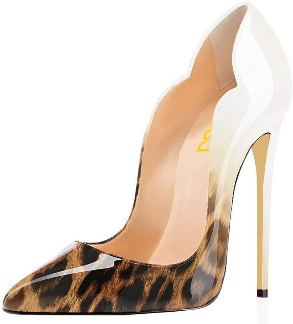 FSJ Women Classic Pointed Toe Stiletto High Heels Pumps Starry Slip On Lady Casual Dress Party Shoes Size 4-15 US