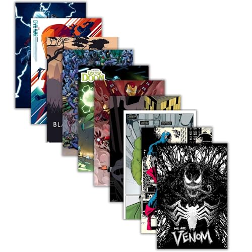 Image of Anime Posters, Set of 10 Mix Anime posters for wall, Self Adhesive, A4 Size |Anime Posters For Gaming Room, Various Anime characters (Superhero A4 3)