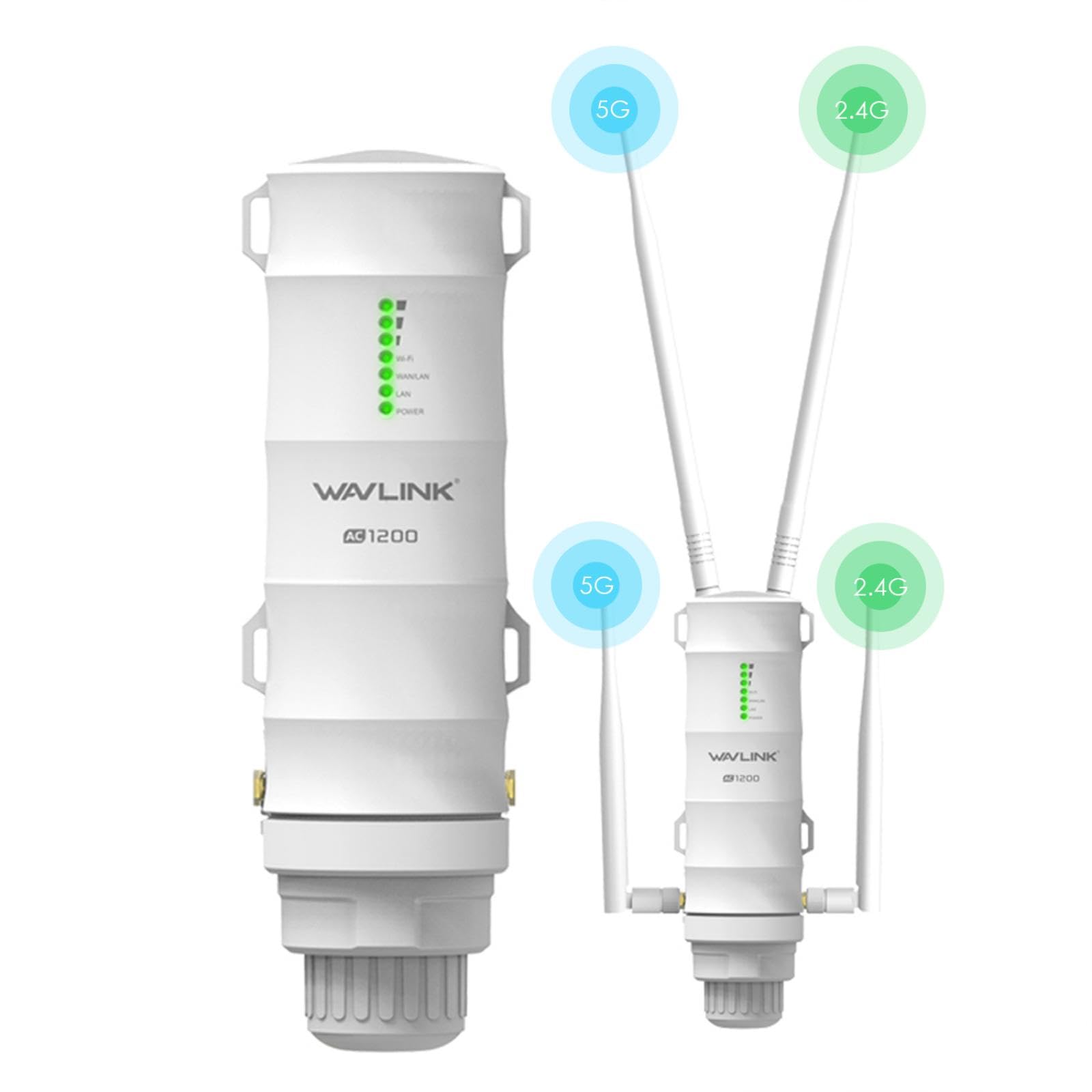 Wavlink AX3000 Mesh WiFi Range Extender - Outdoor POE Access Point With 360 Degree Antenna - Long Distance Repeater With External Antenna