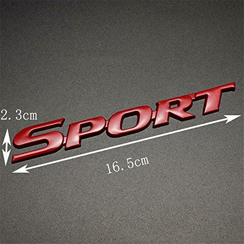 Image of 3D Metal Sport Logo Car Trunk Tailgate Emblem Badge Decal Sticker Red (Red)