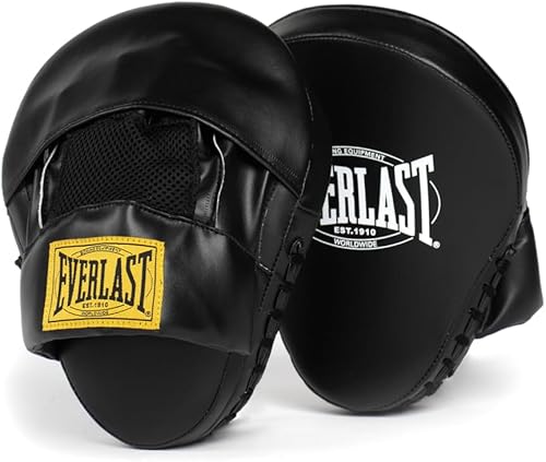 Everlast 1910 Leather Focus Mitts Guantes de entrenamiento vintage