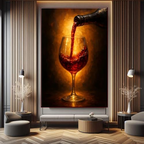 Tableau verre à vin rouge 70x100 : créez une ambiance bistrot chic