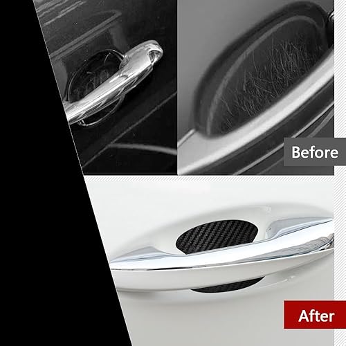 Miniatura 4 de 4 protectores de arañazos para manijas de puerta de automóvil, películas protectoras para manijas de puerta de automóvil, calcomanías para manijas