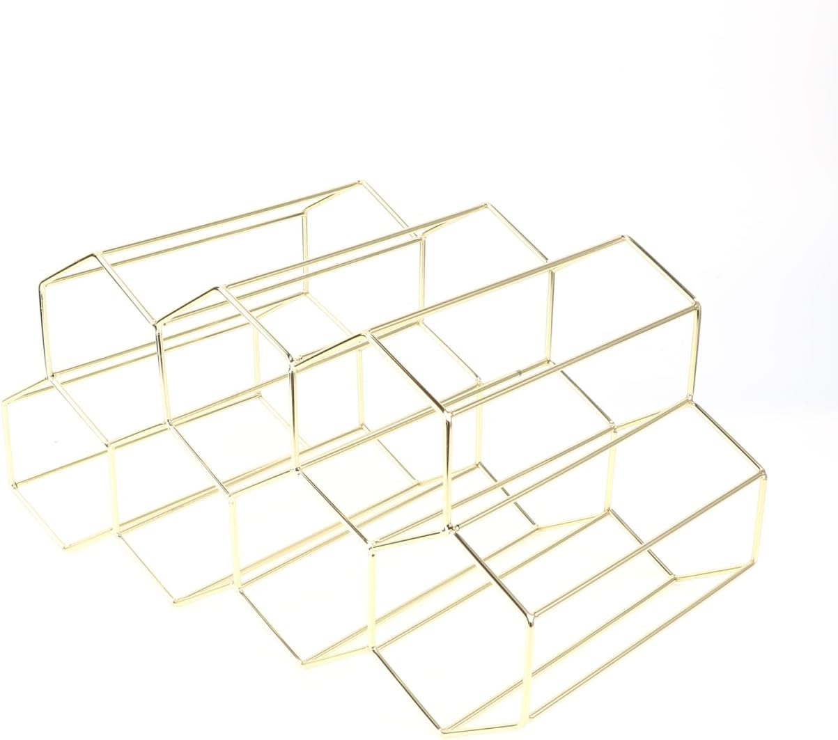 Soporte para Botellas de Vino Metálico Dorado 7 Botellas