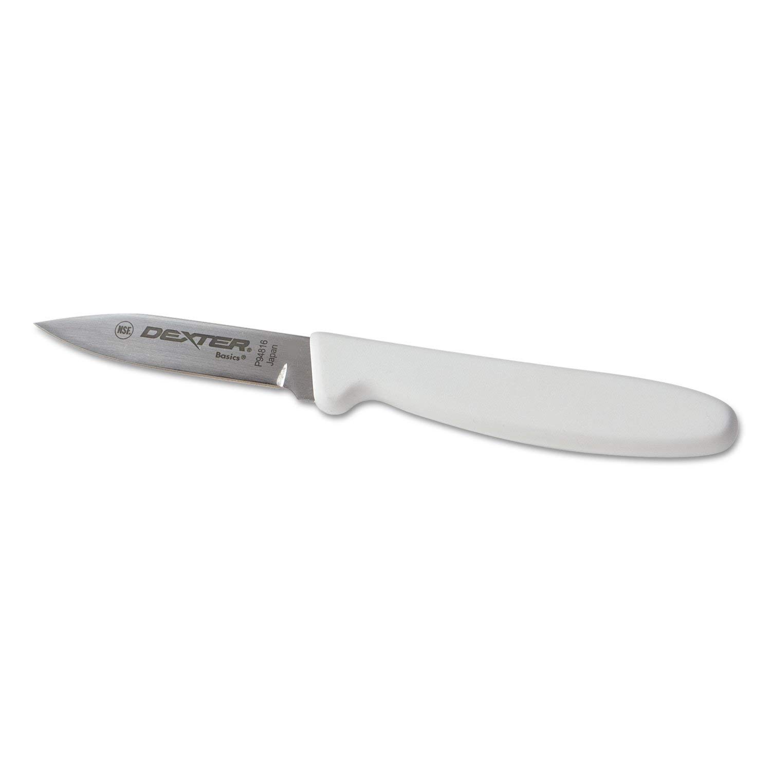 Dexter Russell P94816 Basics (31610) Paring Knife, 3", Clip Point, Stain-Free, high-Carbon Steel, Polypropylene Handle, NSF Certified