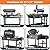 Arribueno Portable Stand for Blackstone 17 & 22 Inch Griddle - Sturdy Outdoor Grill Table for Ooni Pizza Oven, Ninja Woodfire Grills, Foldable Grill Cart w/Wheels, Gas Tank Mount & Storage Shelf