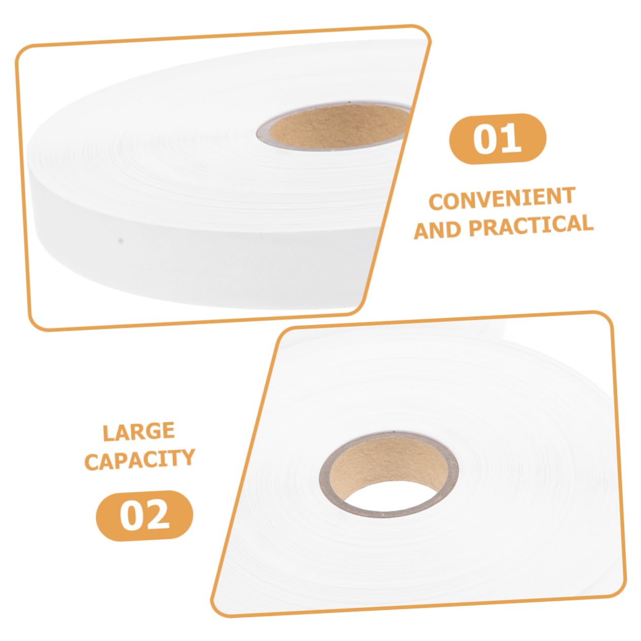 Etiqueta de Lavado de Nailon en Blanco para Ropa, 2 Rollos