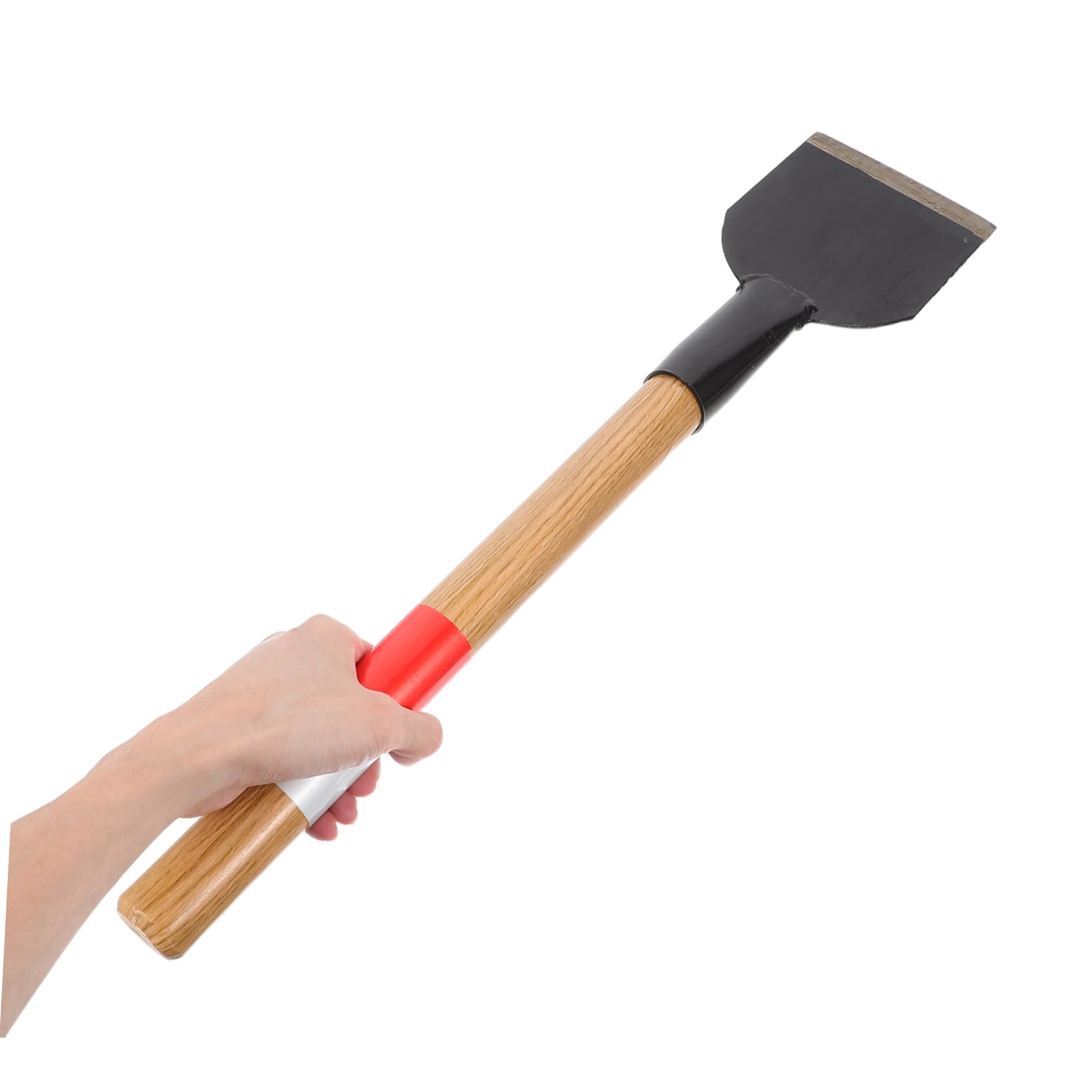 Cabilock Pala De Ferrocarril Metal Resistente para Jardín Entrada Al Aire Mini Pala Quitanieves con Mango De Madera Herramienta para Quitar Hielo y Excavar para Bordes De Césped y