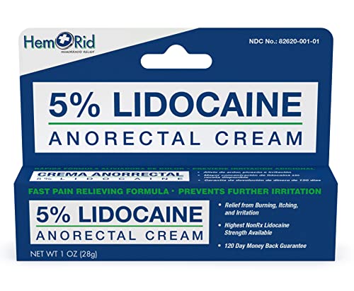 5% Lidocaine Maximum Strength Anorectal Hemorrhoid Cream. Fast-Acting Hemorrhoid Treatment Relief Cream With Lidocaine. Immediate Anal Itch Relief And Numbing #TOP3
