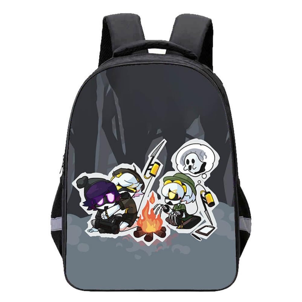JUSONGKWCP Murders UziDrone Rucksack School Bag for Boys Girls | Stylish Waterproof Nylon Rucksack Casual Daypack | Primary Junior High University School Bag Bookbag (Black-4)