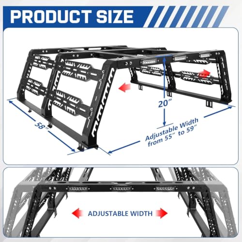 Image of Truck Bed Rack with Off-Road Travel Kit for Mid-Size Trucks