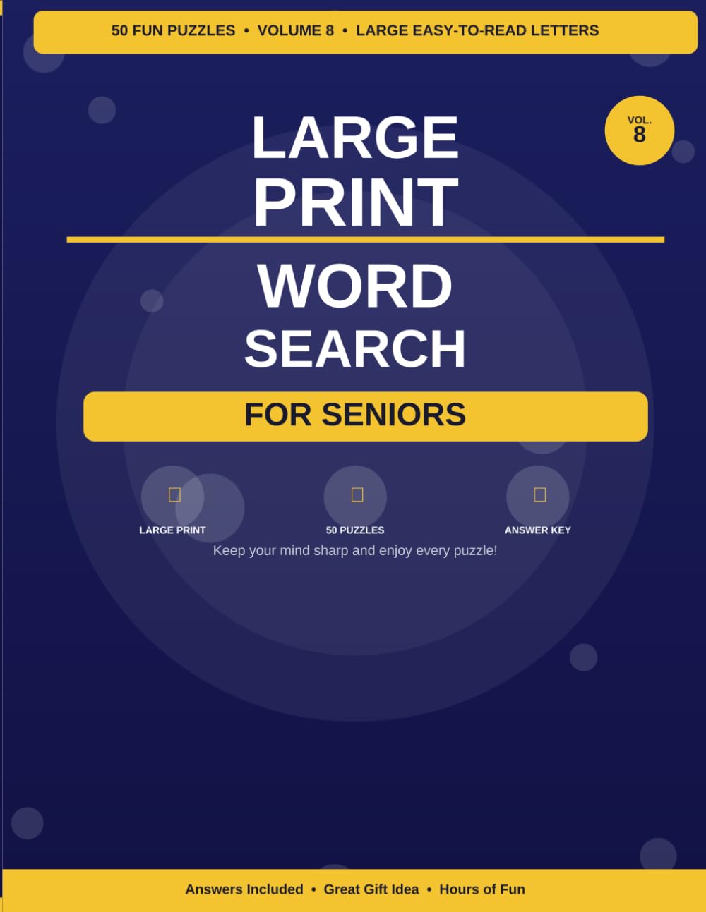 Large Print Word Search for Seniors, Volume 8