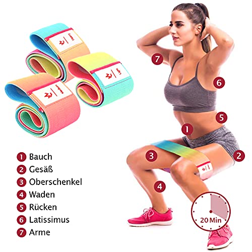 Legendwerk® fitness band set S, M, L, resistance bands for strength training, fitness bands, resistance bands, booty band - Image 2