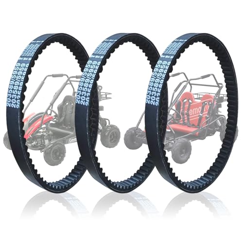 QYMOTO Go Kart Drive Belt 203589 for Coleman KT196 Go Cart CVT Belt Fits CK196-T Manco 5959 Comet 203589 30 Series Torque Converter Asymmetrical Belt Murray 12-8487(3pcs)