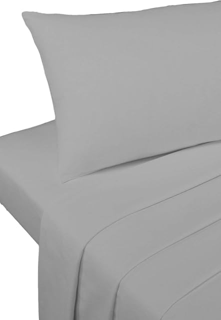 Bedding Heaven 2' 6" Percale Fitted Sheet. Grey. Ideal for Bunk Bed, Small Single and Caravan Bed.