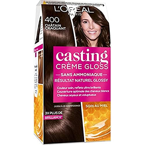 Coloration Ton Sur Ton 400 Châtain Craquant Sans Amoniaque Crème Gloss Casting Crème Gloss 'oreal Paris La Boîte - vue 8