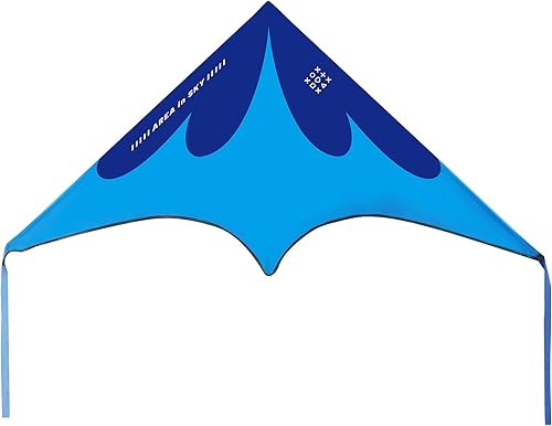 hehihaho Cometa Delta para niños y adultos, cometa extremadamente fácil de volar, cometa de playa de una sola línea con bobinador para juegos y