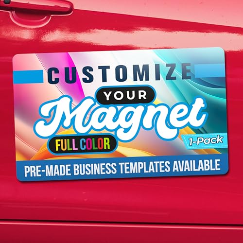 instMerch Custom Car Magnets for Business Personalized Vehicle Magnetic Signs for Cars Trucks Customized with Your Full-Color Image Text Templates Available