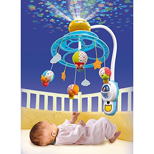 VTech Lumi Mobile Étoilée Mobile Musical Lit Bébé avec Télécommande 4 Animaux en Peluche Projection au Plafond Musique Douce et Sons de la Nature Cadeau de Naissance Contenu en Français - vue 3