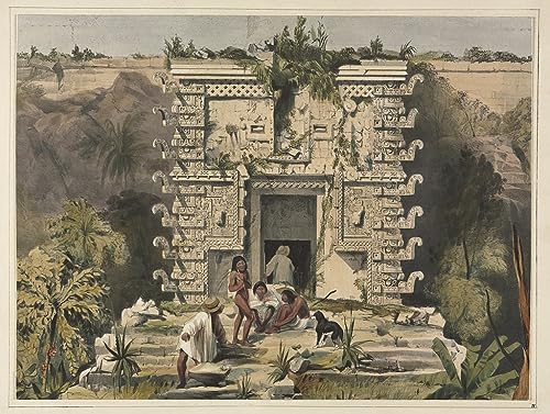 Cuadro clásico de el Gran Teocallis Uxmal con impresión de alta resolución