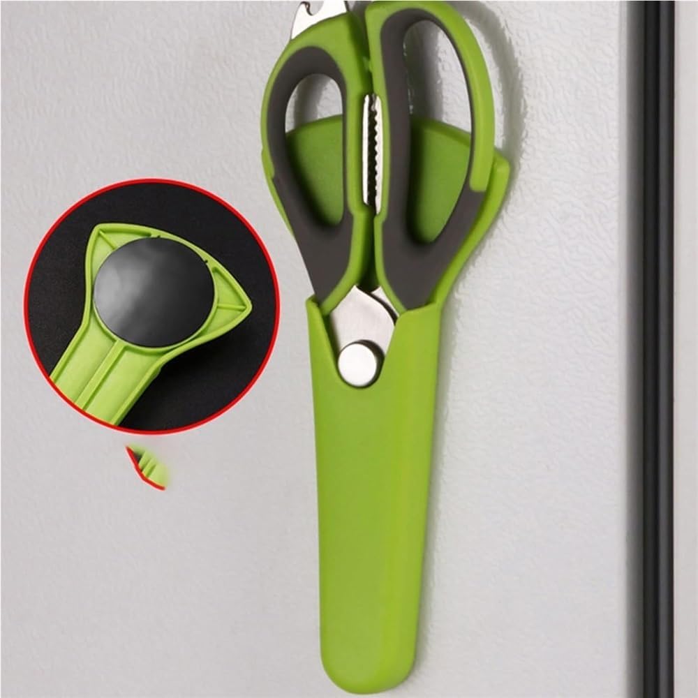 Stainless Steel Kitchen Scissors, Powerful Chicken For Bones, Multi-functional Fish, Duck, Seafood, And Vegetable