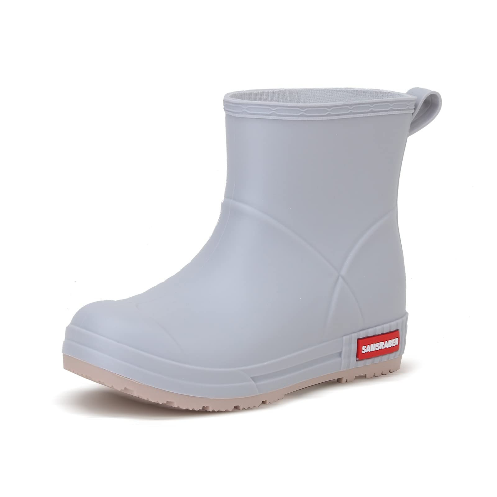 YUHITYGZGS Short Rain Boots for Women and Men, Lightweight Waterproof Garden Boots, Anti-Slip Chelsea Womens Rain Boots, Stylish Mid Heel rubber Ankle