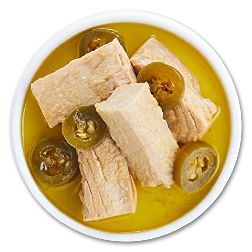 King Oscar Yellowfin Tuna Fillets in Extra Virgin Olive Oil, Jalapeño Peppers, 6.7-Ounce Glass Jars (Pack of 6) - Thumbnail 3