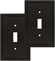 Vista 70 de Henne Bery Placa decorativa de pared con borde moderno, tapa de tomacorriente para cubrir enchufe, aleación de zinc maciza duradera