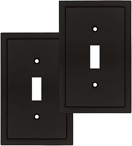 Miniatura 70 de Henne Bery Placa decorativa de pared con borde moderno, tapa de tomacorriente para cubrir enchufe, aleación de zinc maciza duradera