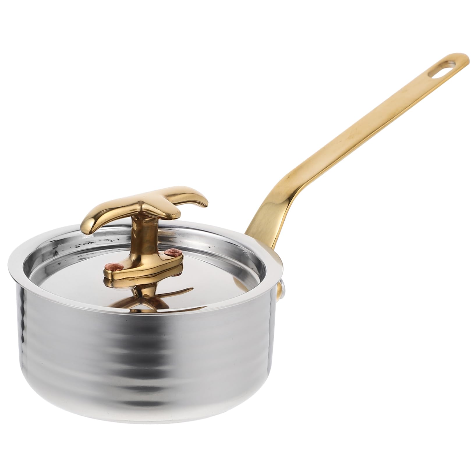 TOPBATHY Pentola per Salsa in Acciaio Inox 304 Manico e Coperchio | Argento, Superficie Liscia e Design Ergonomico, Compatibile con Piano Cottura a Induzione a Fiamma